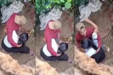Siswi SMA Indo Digrepe Abang Brutal Belakang Sekolah